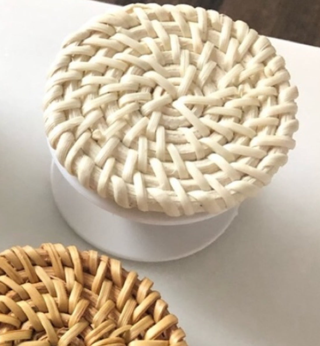 woven rattan pop sock its