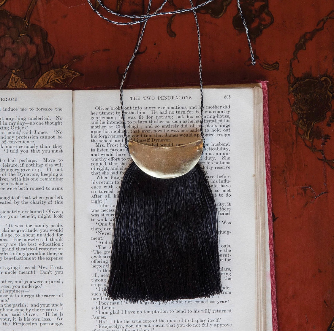 Bold Black Tassel Necklace