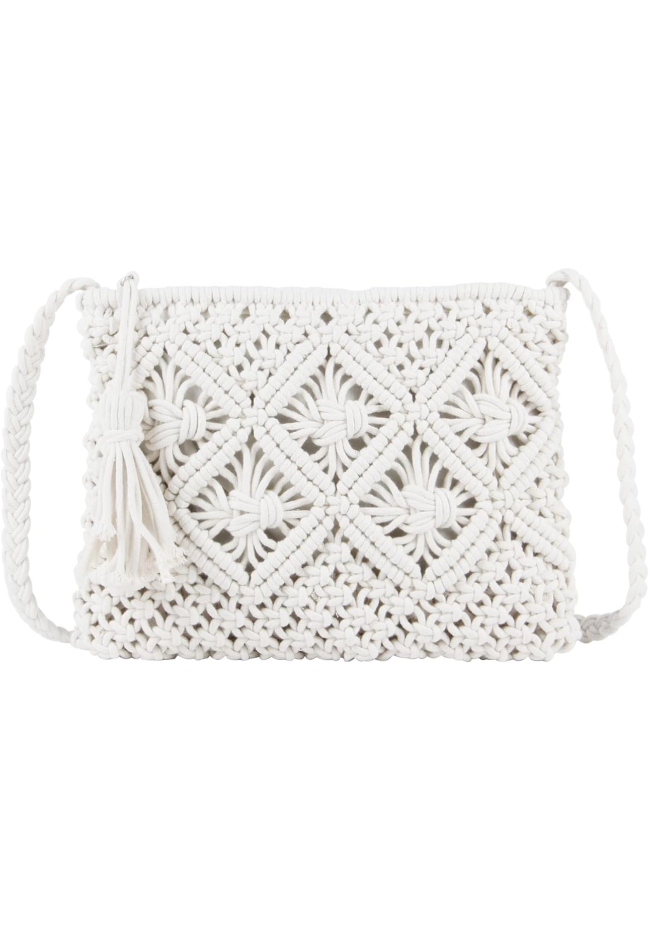 sand macrame cross body