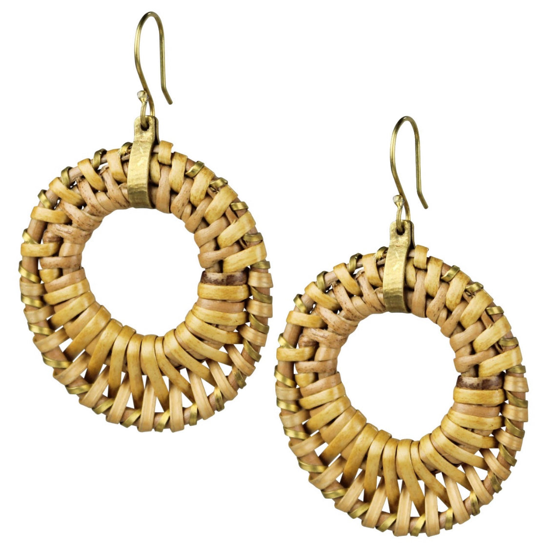 Rattan Hoop Earrings