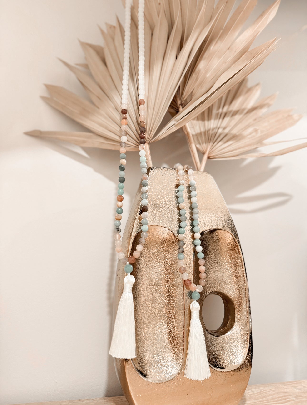 earth & sea tassel necklace