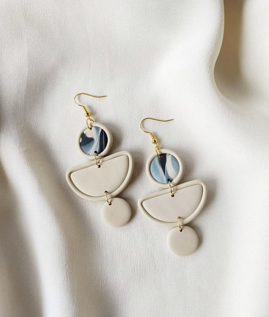 clay & stone earrings