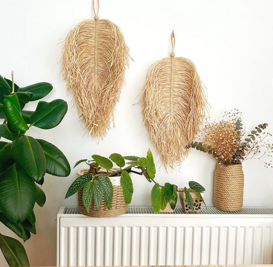 small seagrass wall hanging