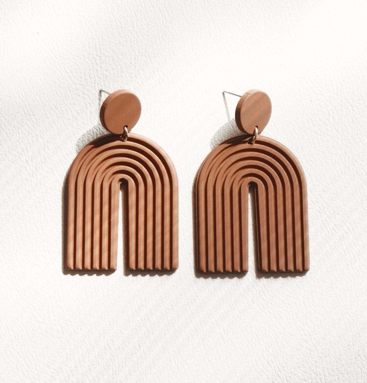 bali brown clay earrings