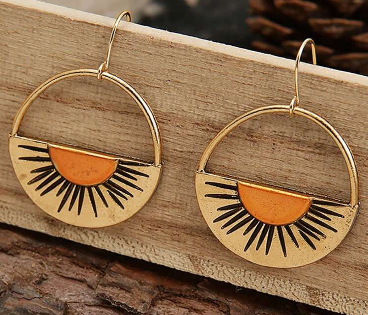 sunshine brass hoops