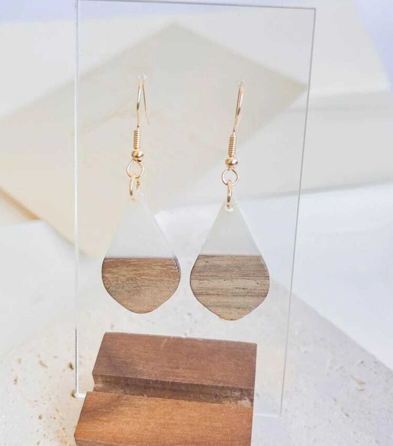 opal & driftwood dangles